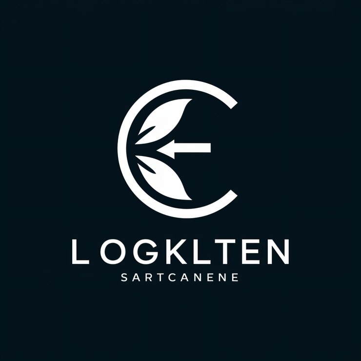 Foto modelo de diseño de logotipo de letra e elegante con motivo de hoja creativa tipografía en negrita para marcas elegantes