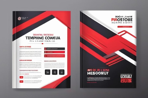 Modelo de diseño de portada de libro corporativo en A4 Puede adaptarse al informe anual del folleto
