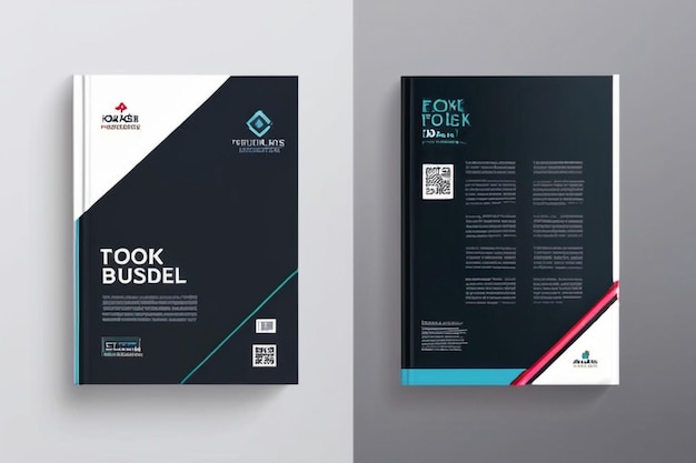 Modelo de diseño de portada de libro corporativo en A4 Puede adaptarse al informe anual del folleto