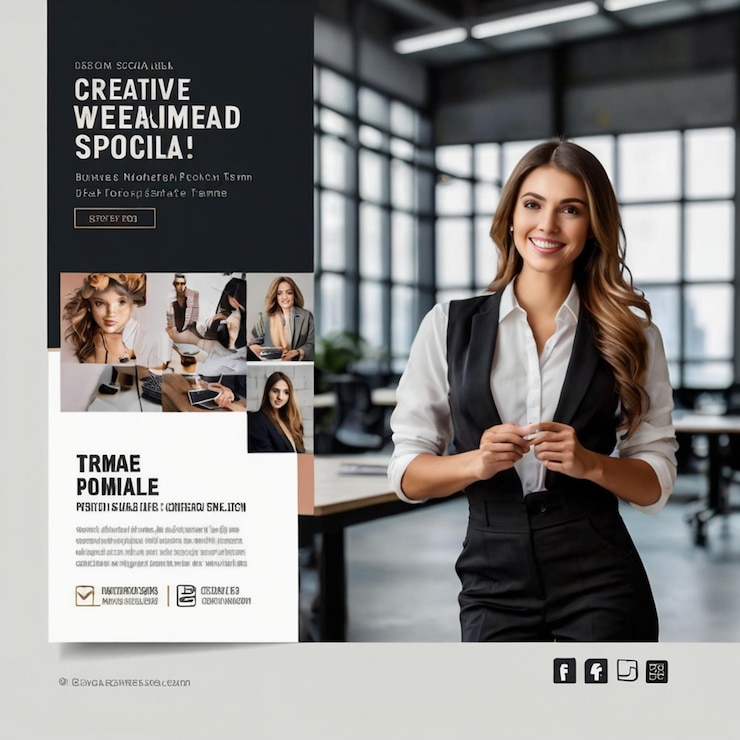 Foto modelo de diseño de publicaciones de redes sociales de negocios modernos creativos