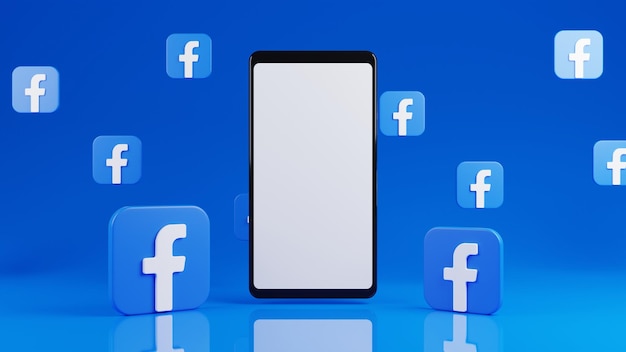 Modelo do Facebook vários logotipos com android