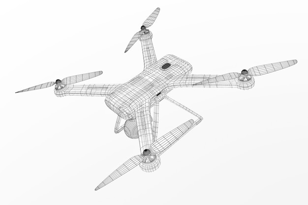 Modelo de dron de renderizado 3 D