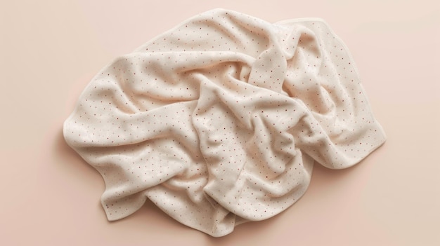 Foto modelo em branco de um aconchegante cobertor de sherpa com um desenho brincalhão de pontos