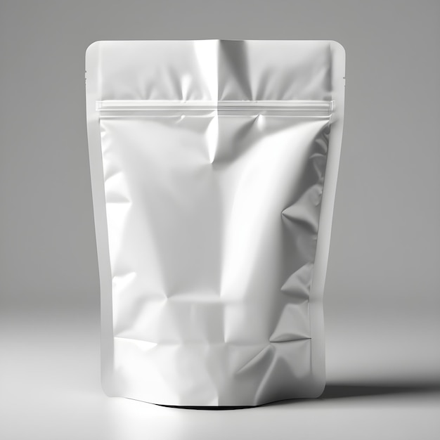 Modelo de embalaje de bolsas de alimentos de papel de aluminio brillante