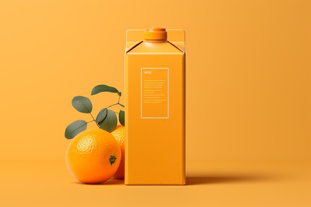 Modelo de envase de jugo de naranja