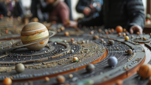 Modelo a escala del sistema solar Todos los planetas