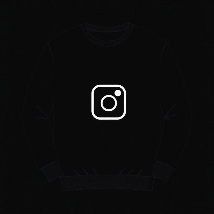 Foto modelo escuro moderno dos meios sociais do instagram moletom