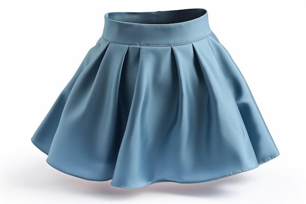 modelo de falda corta azul de mujer