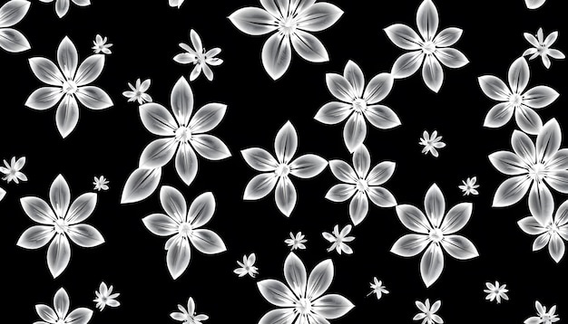 Modelo de flores geométricas modernas blancas aisladas con resaltes blancos