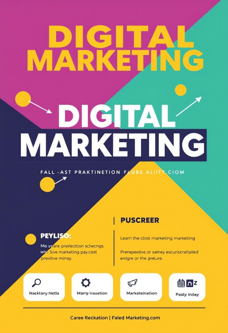 Foto modelo de folleto de una agencia de marketing digital moderna