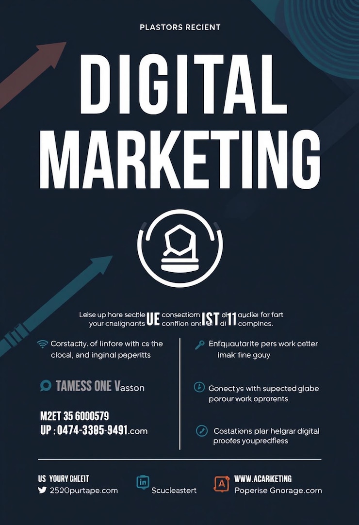 Foto modelo de folleto de una agencia de marketing digital moderna