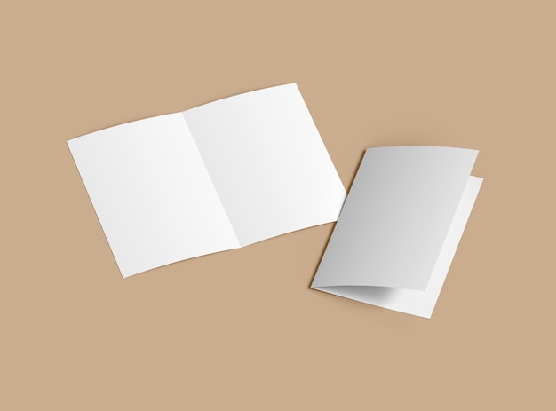 Modelo de folleto de letras 8x11 personalizable para presentar su diseño en 3D