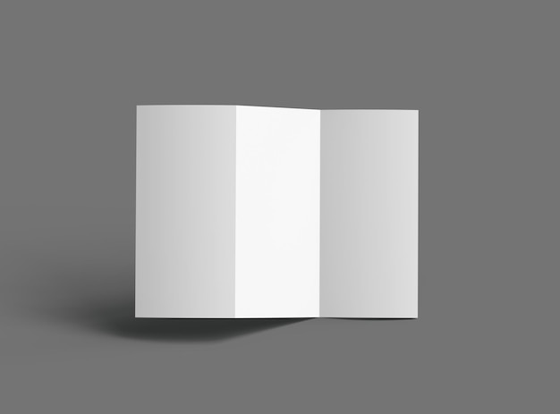 Modelo de folleto plegable A4 Z para presentar su diseño en 3D