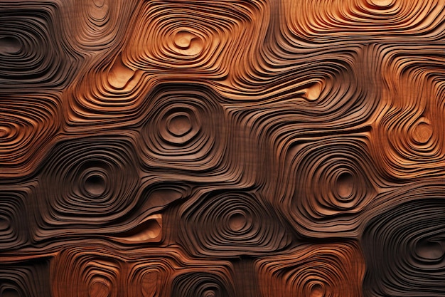 Modelo de formas geométricas 3D realistas Fondo de madera