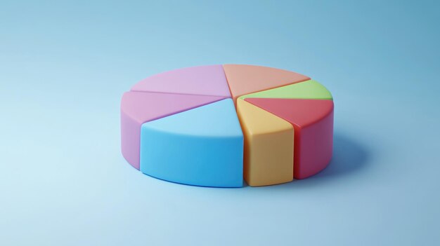 Modelo de gráfico circular colorido para la visualización de datos