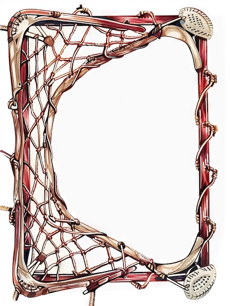 Foto modelo gráfico de fundo de lacrosse