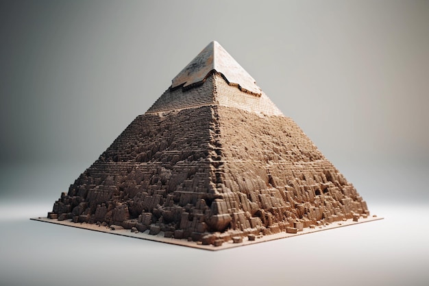 Foto un modelo de la gran pirámide de giza