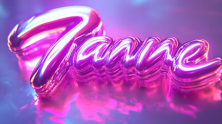 Foto modelo holográfico 3d de tamaño más con concepto de texto radiante como un fondo brillante y vibrante con un