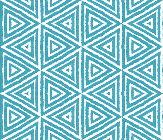 Modelo inconsútil exótico. Fondo caleidoscopio simétrico turquesa. Traje de baño de verano exótico diseño sin costuras. Impresión atractiva lista para textiles, tela para trajes de baño, papel tapiz, envoltura.