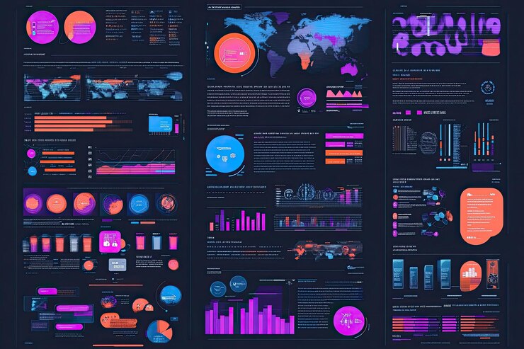 Foto modelo de infografía de alta resolución con seis elementos de alto detalle 8k