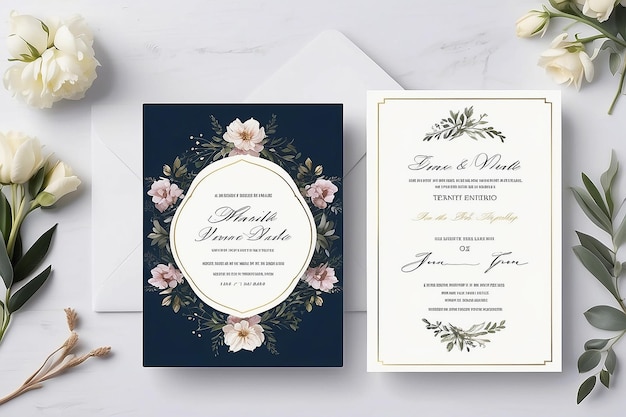 Modelo de invitación de boda elegante