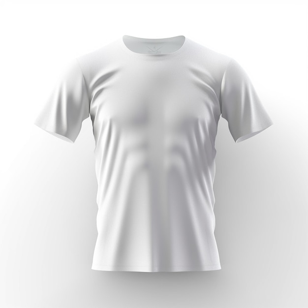 Modelo isolado de camiseta masculina branca