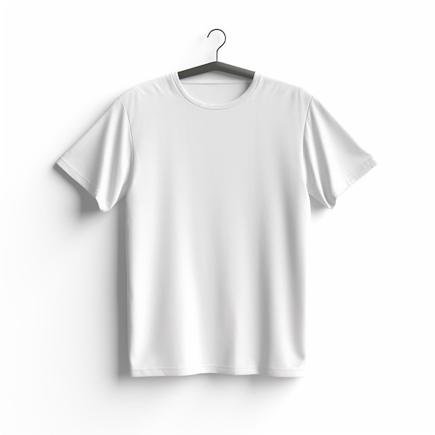 Modelo isolado de camiseta masculina branca