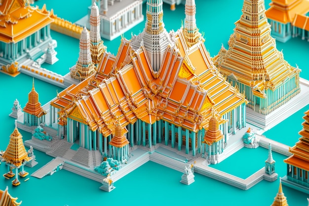 Modelo isométrico 3D del Gran Palacio