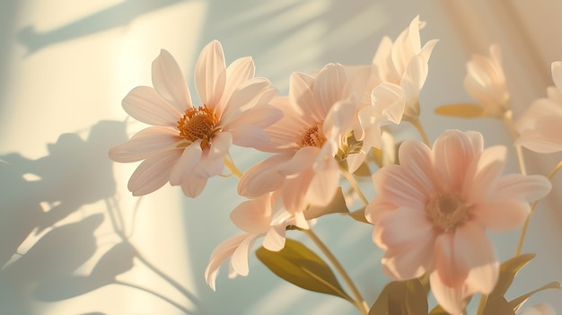 Modelo de marca lindo y elegante foto de flores ingeniosas IA generativa