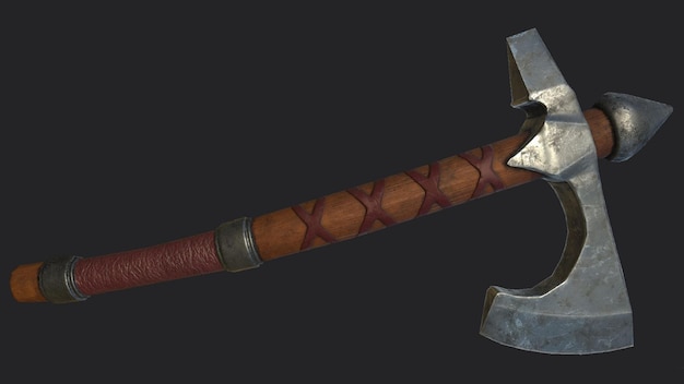 Un modelo de un martillo del juego God of War.