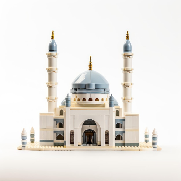 Foto un modelo de mezquita azul realizado por la empresa de la mezquita azul.