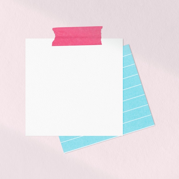 Modelo de nota adhesiva png de diseño transparente