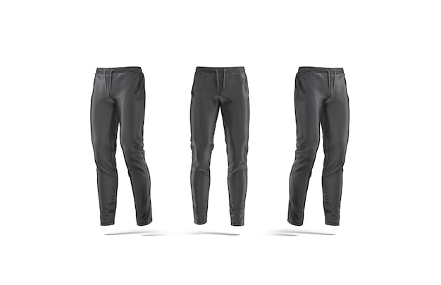Modelo de pantalones deportivos negros Pantalones de entrenamiento deportivos Joggers de tela o tracky daks para el fitness