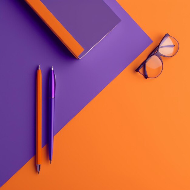 modelo para uma postagem de negócios em espaço de rede social para escrever cor principal roxa e laranja para contraste