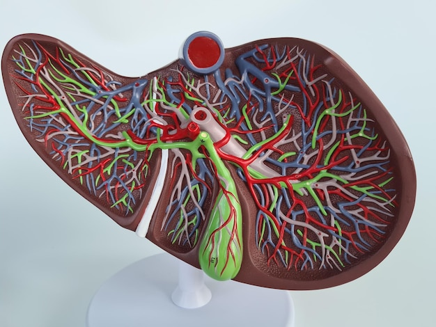 Modelo plástico artificial do fígado Anatomia do fígado