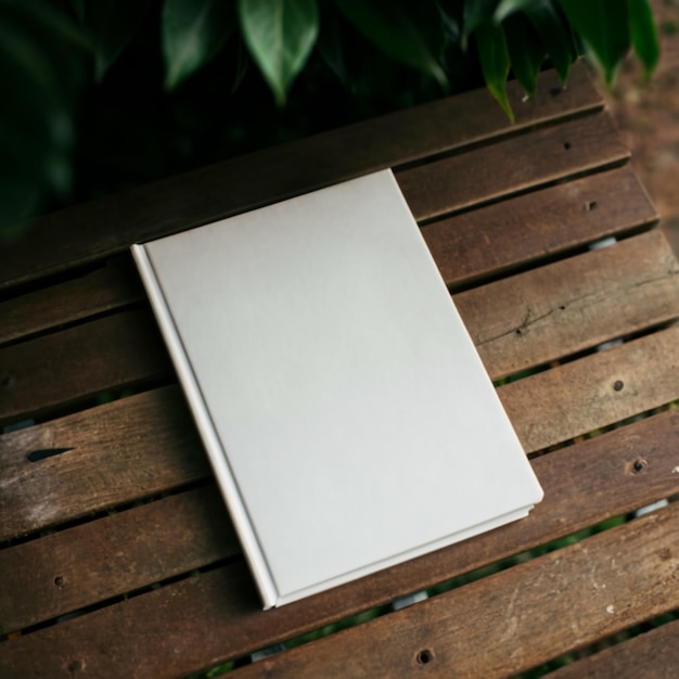 Foto modelo de portada dura del libro blanco