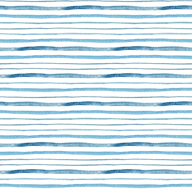 Modelo de rayas azules en acuarela