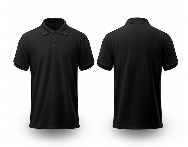 Modelo realista de camiseta branca de polo masculina com colarinho e mangas curtas esportiva casual