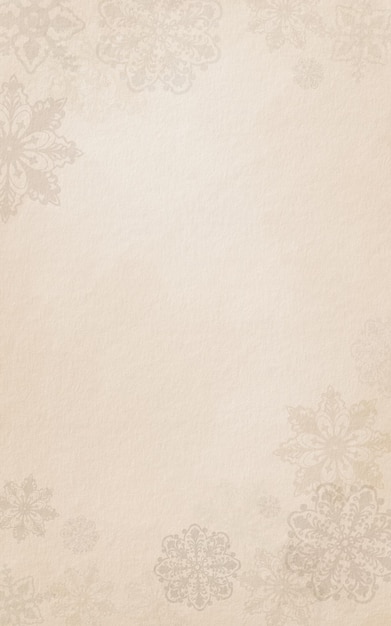 Modelo rectangular de Navidad vintage con copos de nieve aireados de color beige y gris en viejos