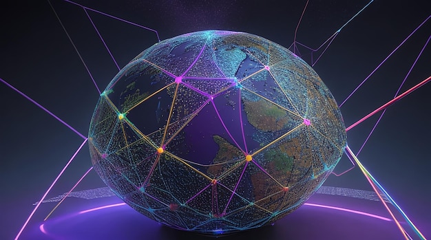 Modelo de red global holográfica.