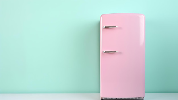 Foto modelo de refrigerador en blanco con fondo con espacio de copia para el texto plantilla de refrigerador para la cocina