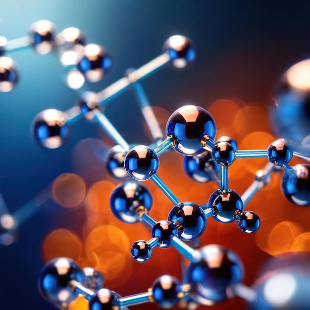 Modelo de representación química de la estructura molecular de la molécula