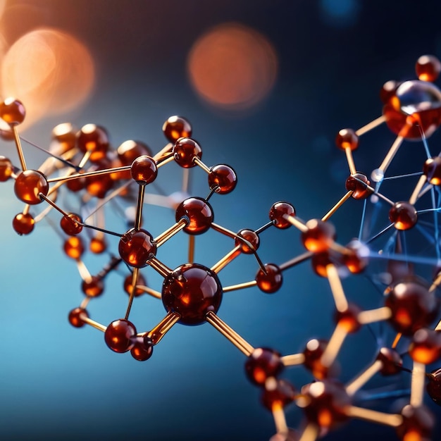 Modelo de representación química de la estructura molecular de la molécula