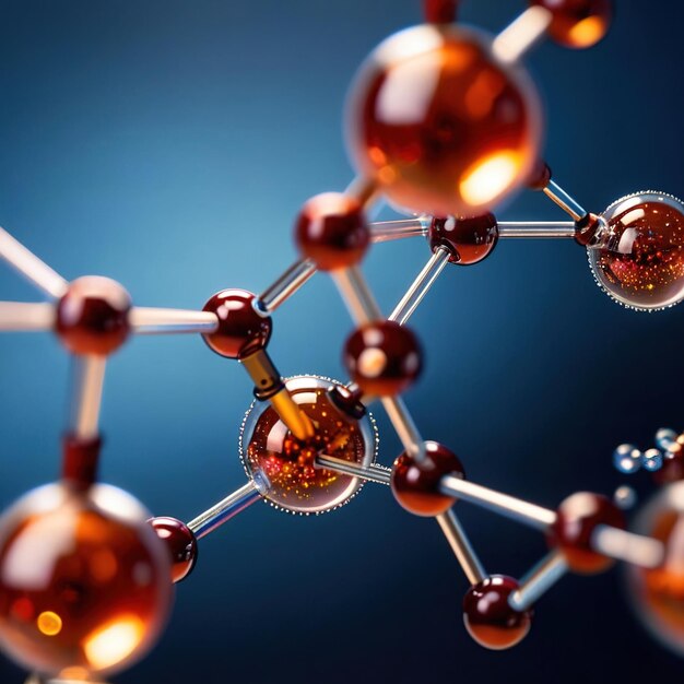 Modelo de representación química de la estructura molecular de la molécula