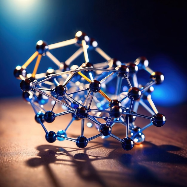 Foto modelo de representación química de la estructura molecular de la molécula