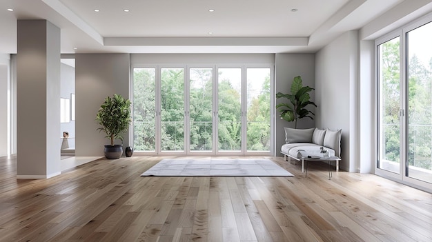 Modelo de sala de estar minimalismo nórdico