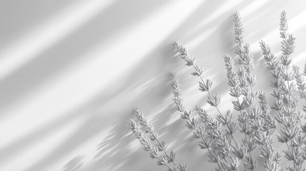 Modelo simple blanco en 3D de lavanda