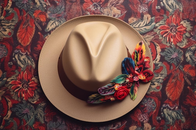 Foto modelo de sombrero de fedora con filtro antiguo