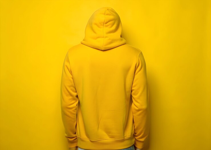 Modelo de sudadera con capucha en blanco
