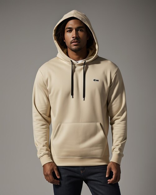 Modelo de sudadera con capucha para hombres